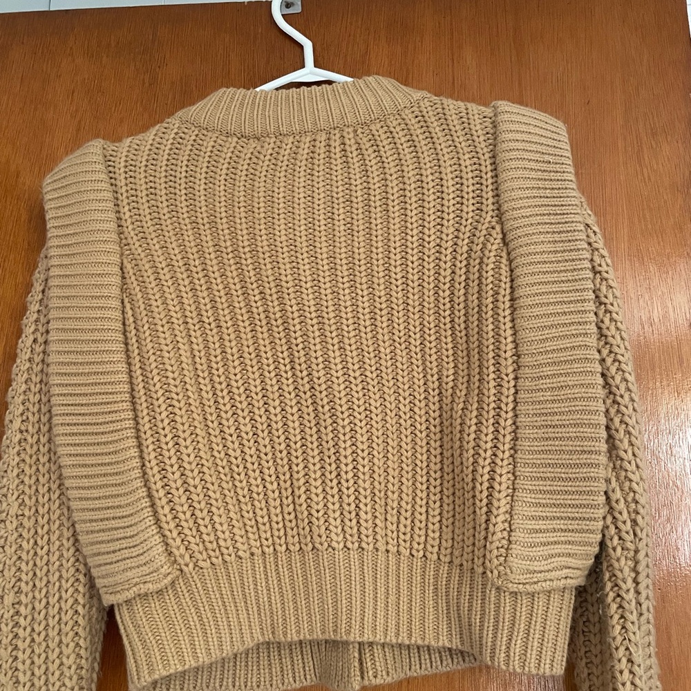 English Factory Cardigan, Sz.S, tan/Caramel. Worn twice. Just in time for fall! - Picture 2 of 5